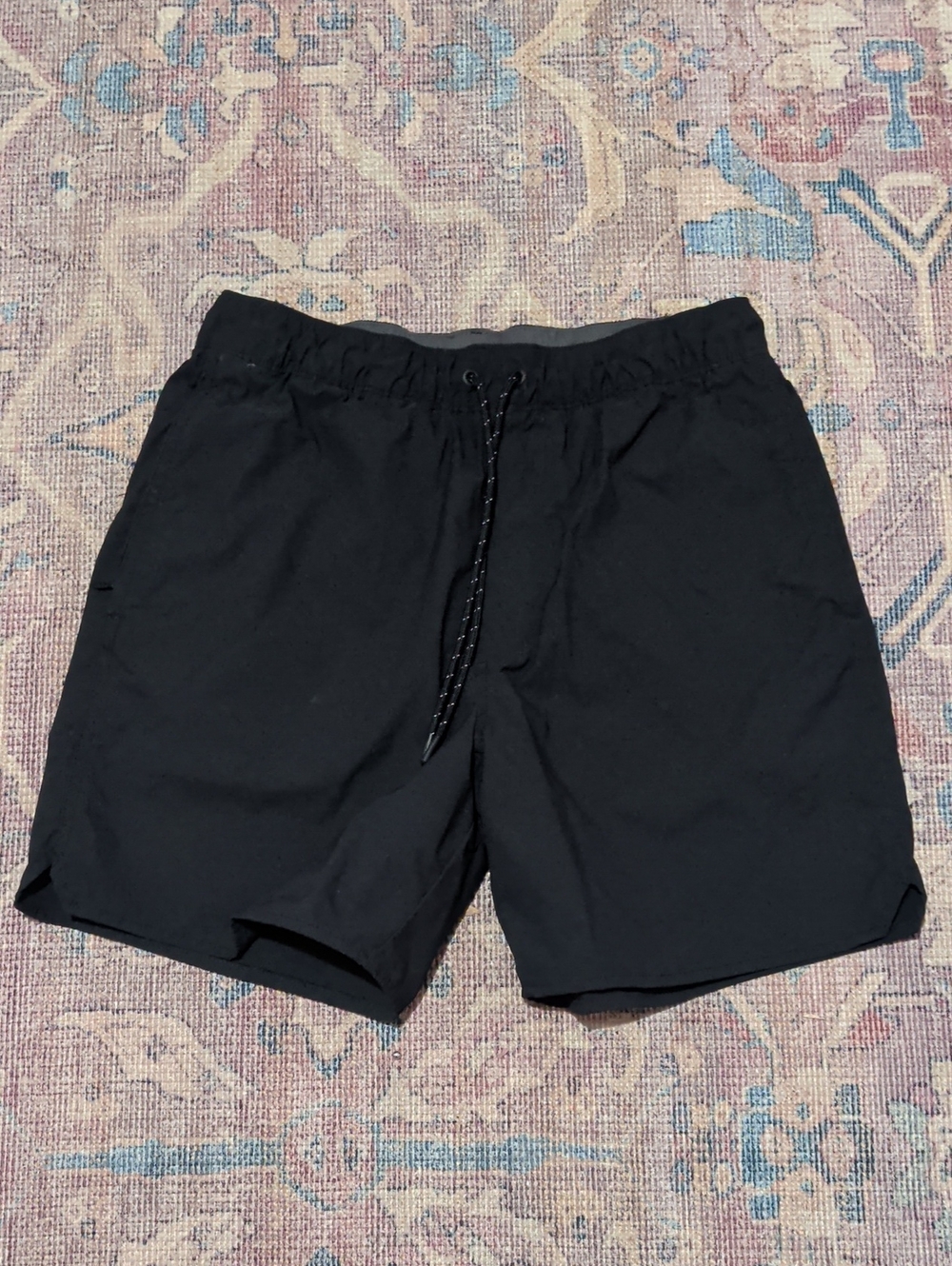 Men's J Crew Black Drawstring Tech Shorts with Built-in Liner Short